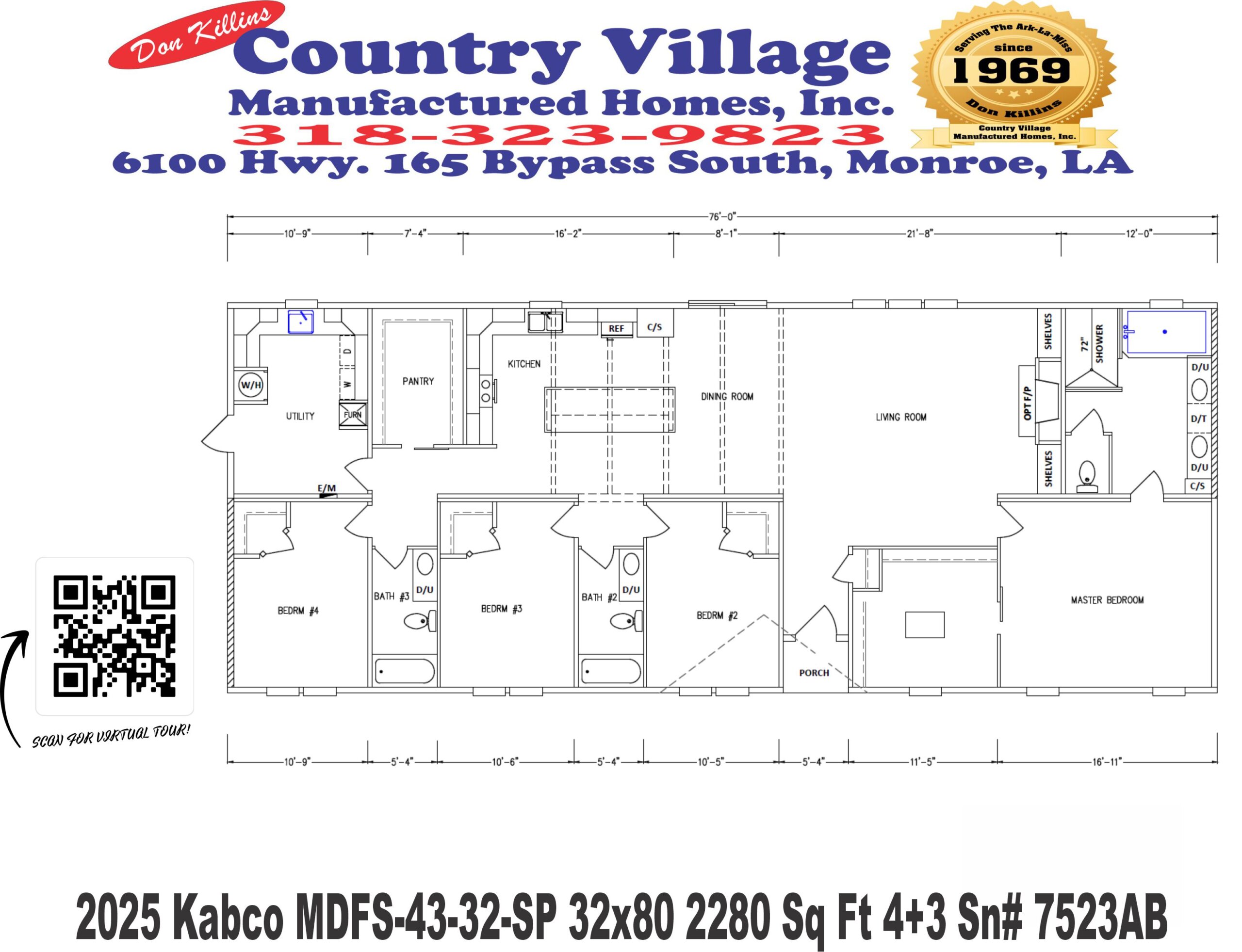 Kabco MDFS-43-32-SP 32x80 4+3